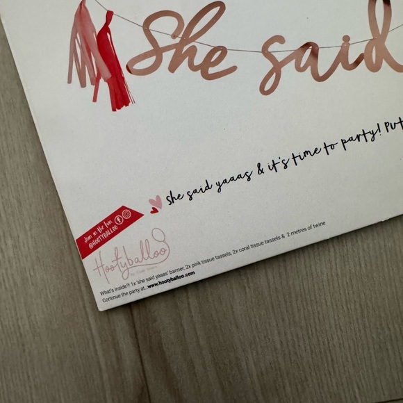 Pink 'She Said Yaaas' Banner - Picture 2 of 2